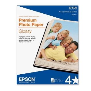 Epson Premium Photo Glossy InkJet Paper - 92 Brightness - 97% Opacity - Letter - 8 1/2
