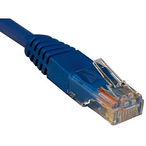 Eaton Tripp Lite Series Cat5e 350 MHz Molded (UTP) Ethernet Cable (RJ45 M/M), PoE - Blue, 25 ft....