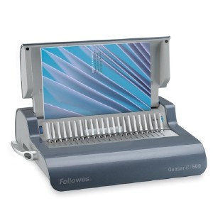 Fellowes Quasar E 500 Electric Comb Binding Machine & Starter Kit - CombBind - 500 Sheet(s) Bind -...