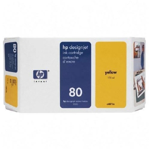 HP 80 Yellow Ink Cartridge - Inkjet - 4400 Page - 1 Each C4848A 