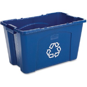 Rubbermaid 18-gallon Recycling Box - 18 gal Capacity - Rectangular - 14.8
