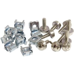StarTech.com 50 Pkg M5 Mounting Screws and Cage Nuts for Server Rack Cabinet - Install your...