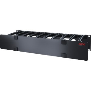 APC by Schneider Electric Horizontal Cable Manager - Cable Manager - Black - 2U Rack Height - TAA...