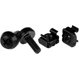 StarTech.com M5 x 12mm - Screws and Cage Nuts - 100 Pack, Black - M5 Mounting Screws & Cage Nuts...