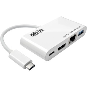 Eaton Tripp Lite Series USB-C Multiport Adapter - HDMI, USB 3.x (5Gbps) Hub Port, Gigabit Ethernet,...