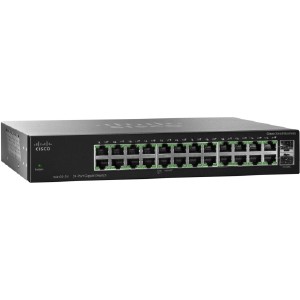 CISCO Compact 24-Port Gigabit Switch with 2 Combo Mini-GBIC Ports SG102-24-NA 