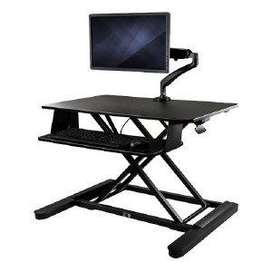 Startech Com Sit Stand Desk Converter With Monitor Arm Up To 26