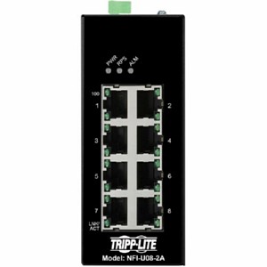 Tripp Lite by Eaton 8-Port Unmanaged Industrial Ethernet Switch - 10/100 Mbps, Ruggedized, -40&deg;...