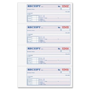 Adams Tapebound 3-part Money Receipt Book - 100 Sheet(s) - Tape Bound - 3 Part - Carbonless Copy -...