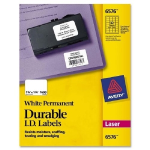 Avery&reg; Permanent Durable ID Labels with TrueBlock Technology - Permanent Adhesive - 1 1/5