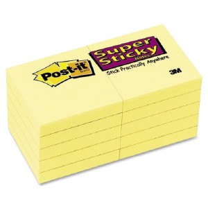 Post-it Post-it Super Sticky Notes, 2 in x 2 in, Canary Yellow - 900 - 2