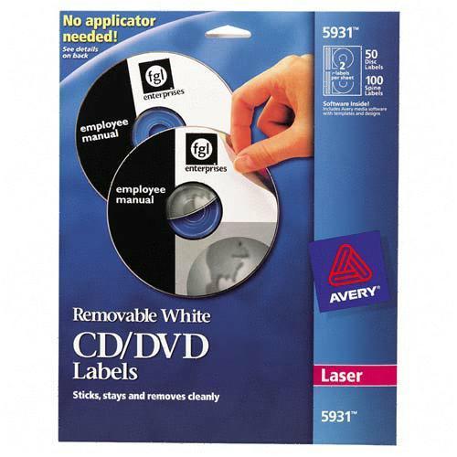 Avery Dennison 05931 Labels Cd Labels AVE5931 805268545351