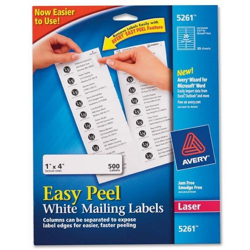 Avery Dennison 05261 Labels Easy Peelandreg; Address Labels With Sure Feedandtrade; Technology AVE5261 050005701914