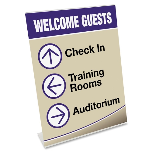 Deflecto Corporation 69701 Sign & Name Plates Slanted Sign Holder DEF69701 818272360148