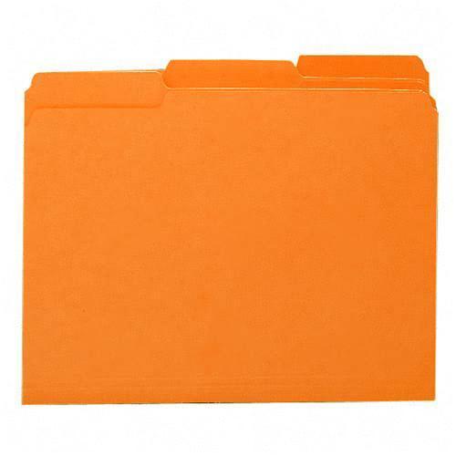 Letter Smead Folder 10259 1/3 Cut Tab 100 Per Box Interior Orange 