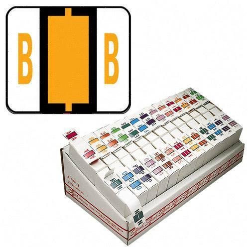 A 1 X 1.25 500/Roll Smead A-Z Color-Coded End Tab Filing Labels White 
