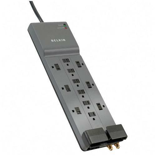 Belkin BE112230-08 Surge Protectors 12-outlet Home/office Surge Protector With 8-foot Cord Be11223008 722868594322