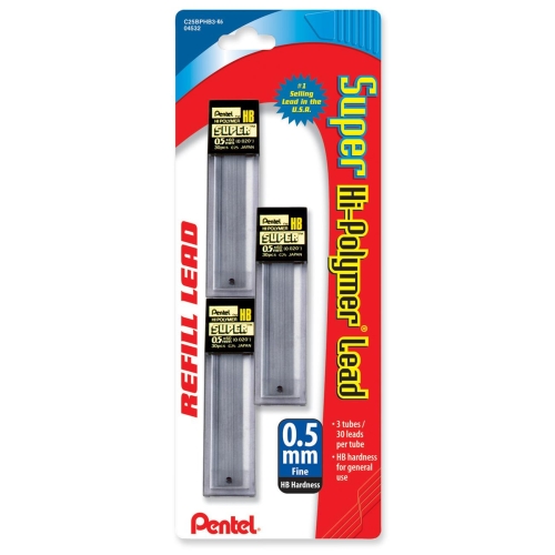 Pentel C25BPHB3K6 Pen/Pencil Refills Super Hi-polymer Lead Refill PENC25BPHB3K6 619730796086