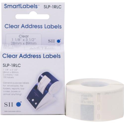 Seiko Instruments SLP-1RLC Labels Seiko Clear Address Labels - Perfect For Address Labels On Envelopes, Office Mailings, Invitations,  Slp1rlc 818242640737