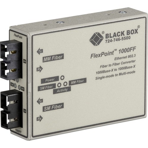 Black Box LMC1001A Transceivers/Media Converters Black Box Flexpoint Fiber-to-fiber Mode Transceiver - 2 X Sc - 1000base-x - Rack-mountable, Wall-mou 822088108658