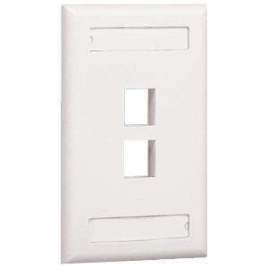 Panduit NK2FWHY Faceplates & Mounting Boxes Panduit 2 Socket Netkey Faceplate - 2 X Socket(s) - 1-gang - White (nk2fwhy) 074983054534