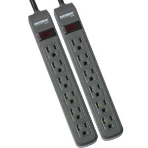 Minuteman MMS362P Surge Protectors Minuteman Mms Series 6 Outlet Surge Suppressor Twin Pack - Receptacles: 6 - 241j - Receptacles: 6 -  094861603180