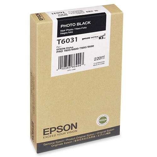 Epson T603100 Toners & Ink Cartridges Epson Original Ink Cartridge - Inkjet - Photo Black - 1 Each (t603100) (epst603100) 103438644430