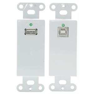 C2g 29342 Faceplates & Mounting Boxes C2g Usb Over Cat5 Superbooster Extender Wall Plate Kit - Rj-45 - White (29342) 075712029342