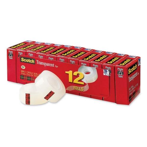 3m 600K12 Adhesive Tapes Transparent Tape MMM600K12 021200472701