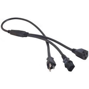 C2g 29811 Power Cords C2g 3ft 16 Awg 1-to-2 Power Cord Splitter (nema 5-15p To 1 Nema 5-15r + 1 Iec320c13) - 3ft (29811) 708350300626