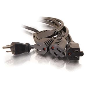 C2g 29806 Power Cords C2g 3ft 16 Awg 1-to-4 Power Cord Splitter (1 Nema 5-15p To 4 Nema 5-15r) - 3ft (29806) 702472138969