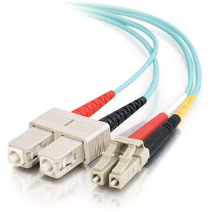 C2g 36260 Cables C2g-10m Lc-sc 10gb 50/125 Om3 Duplex Multimode Fiber Optic Cable (plenum-rated) - Aqua - Fiber Optic 818239365124