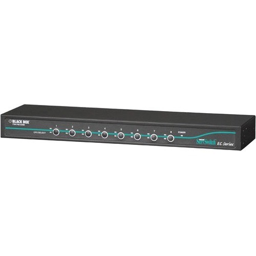 Black Box KV9008A KVM Switchboxes Black Box Servswitch Kv9008a Kvm Switch - 8 X 1 - 8 X Hd-15 Keyboard/mouse/video - 1u 000065024317