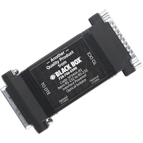 Black Box SP340A-R3 Connector Adapters Black Box Opto Isolator - Rs-232, Db25 Male To Db25 Female, 115.2-kbps - 1 X 25-pin Db-25 Rs-232 Ser Sp340ar3 000059538042