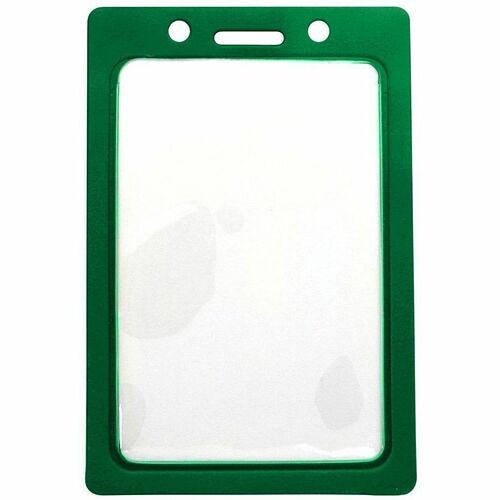 Brady People Id 1820-3004 Holders & Clips Brady Vertical Top-load Badge Holder - 4.12" X 2.87" - Vinyl - Green (1820-3004) 18203004 