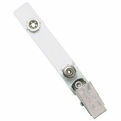 Brady People Id 2105-3205 Pins & Clamps Brady Embossed "u" Vinyl Strap Clip With Permanent Snap - 2.75" - Steel - 500 / Bag - Clear (2105-32 21053205 