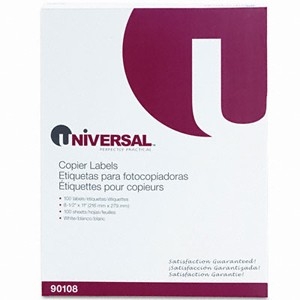 Universal Office Products 90108 Labels Universal Adhesive Address Label - 100 / Box (90108) UNV90108 642125317603
