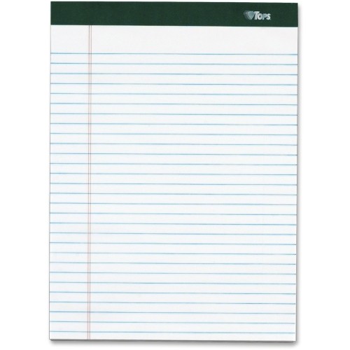 Tops 99612 Pads & Notebooks Double Docket Legal Pad, Narrow Rule, White, 100 Sh/pd, 4 Pd/pk TOP99612 025932996122