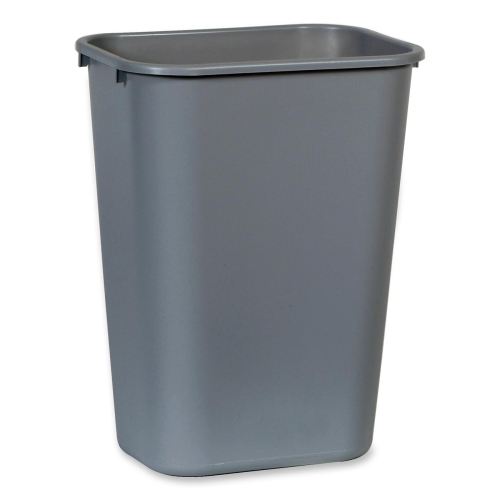 Rubbermaid FG295700GRAY Wastebaskets & Trash Cans Standard Deskside Wastebasket RCP295700GY 027386160449