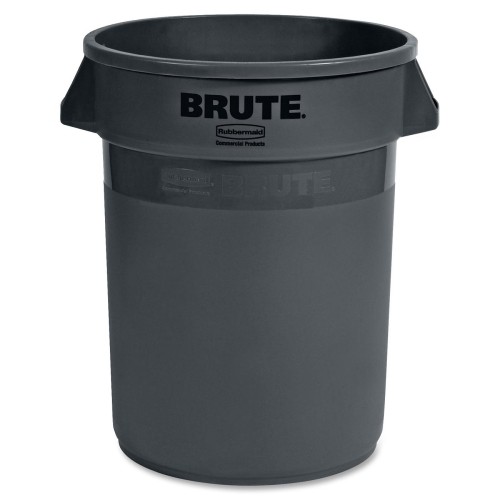 Rubbermaid FG263200GRAY Wastebaskets & Trash Cans Brute Round Containers Without Lid RCP263200GY 086876014679