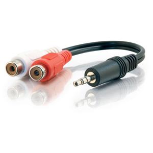C2g 40422 Cables C2g 6in Value Series One 3.5mm Stereo Male To Two Rca Stereo Female Y-cable - Mini-phone Male Stereo 696544930752