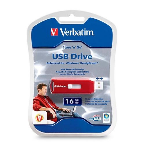 Verbatim 96317 Flash Drives 16gb Store 'n' Go Usb Flash Drive - Red 239429631728