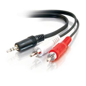 C2g 40423 Cables C2g 6ft Value Series One 3.5mm Stereo Male To Two Rca Stereo Male Y-cable - Mini-phone Male Stereo - 100177239705