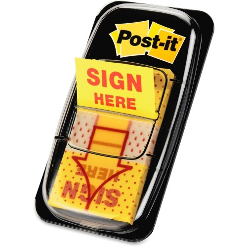 3m 680SH12 Post-It Post-it Message Flags Value Pack, "sign Here", Yellow, 1 In. Wide MMM680SH12 051131983717