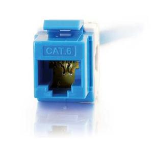 C2g 35211 Cable Ends/Connectors C2g 180 Degree Cat6 Rj45 Utp Keystone Jack - Blue - Rj-45, 110-punchdown" (35211) 993245751779