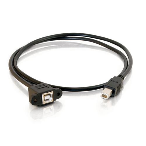 C2g 28071 Cables C2g 1ft Panel-mount Usb 2.0 B Female To B Male Cable - Type B Female Usb - Type B Male Usb - 1ft - B 818240450215