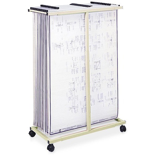 Safco 5059 Carts & Dollies Safco Mobile Vertical File Cart - 4 Casters - Steel - 39.50" Width X 16" Depth X 52" Height - Tropic SAF5059 630595288202