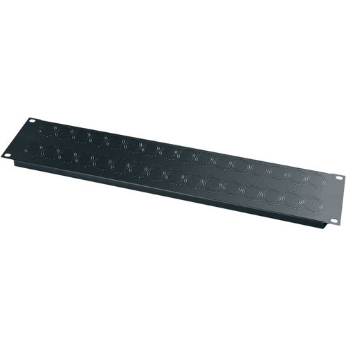 Middle Atlantic UNI-2 Panels Middle Atlantic 2 Ru Universal Connector Panel - Steel - Black Powder Coat - 2u Rack Height - 3.5" H Uni2 656747030260