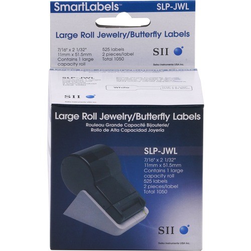 Seiko Instruments SLP-JWL Labels White - Label Width: 2 1/32 Label Length: 7/16 - Works With Slp620, Slp650, And (slp-jwl) Slpjwl 818241602934