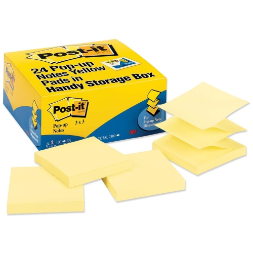 3m R33024VAD Post-It Post-it Pop-up Notes Value Pack, 3 In X 3 In, Canary Yellow MMMR33024VAD 640206521222